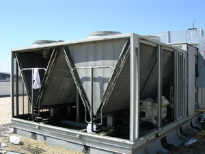 image of desiccant, a machie that dries the air being pumpted into the building