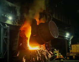 Blast furnace in a modern steel works