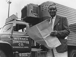 image of Frederick Jones in front of refrigerated truck