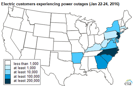 map of electric customers experiencing power outages, as explained in the article text
