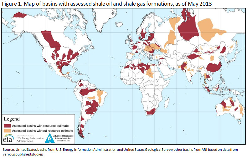 Shale Oil Reserves Map