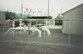 Picture of city gate station, Washington Natural Gas Co. Seattle, WA.