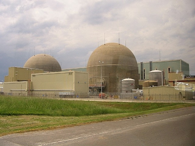 Picture of containment buildings at North Anna Power Station.