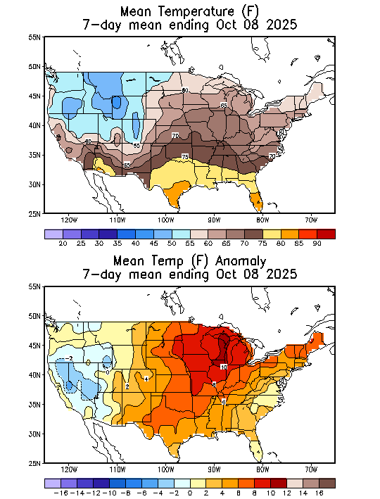 Mean Temperature (F) 7-Day Mean ending