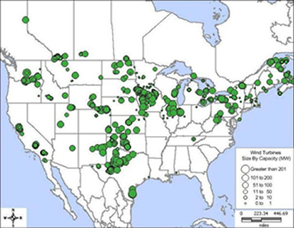 State-level wind capacity