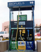 Photo image of biofuels pump.