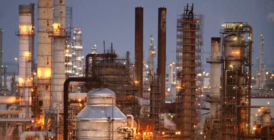 Image of a petroleum refinery, used with permission, copyright BP, p.l.c.