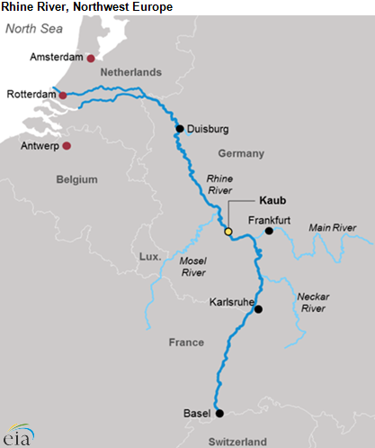 map of the Rhine River, as explained in the article text