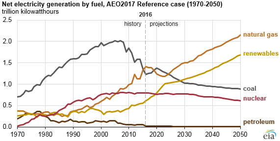 graph of net electricity generation by fuel, as explained in the article text
