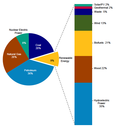 Renewable Energy by Source diagram image