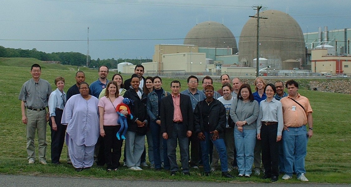 Picture of Energy Ant and some EIA staff at the North Anna Power Station