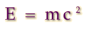Image of Einstein's equation e=mc2