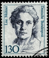 German postal stamp of Lise Meitner