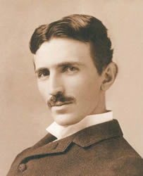 image of portrait of Nikola Tesla circa 1890 