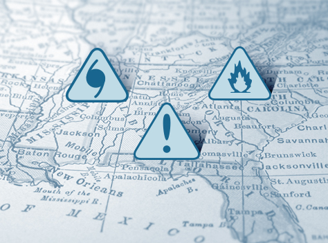 Vector image of energy disruptions icons
