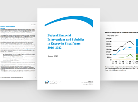 Cover of Federal Financial Interventions and Subsidies in Energy in Fiscal Years 2016–2022 report