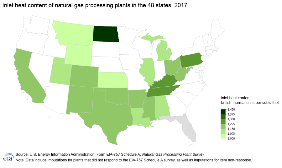 Inlet heat content map