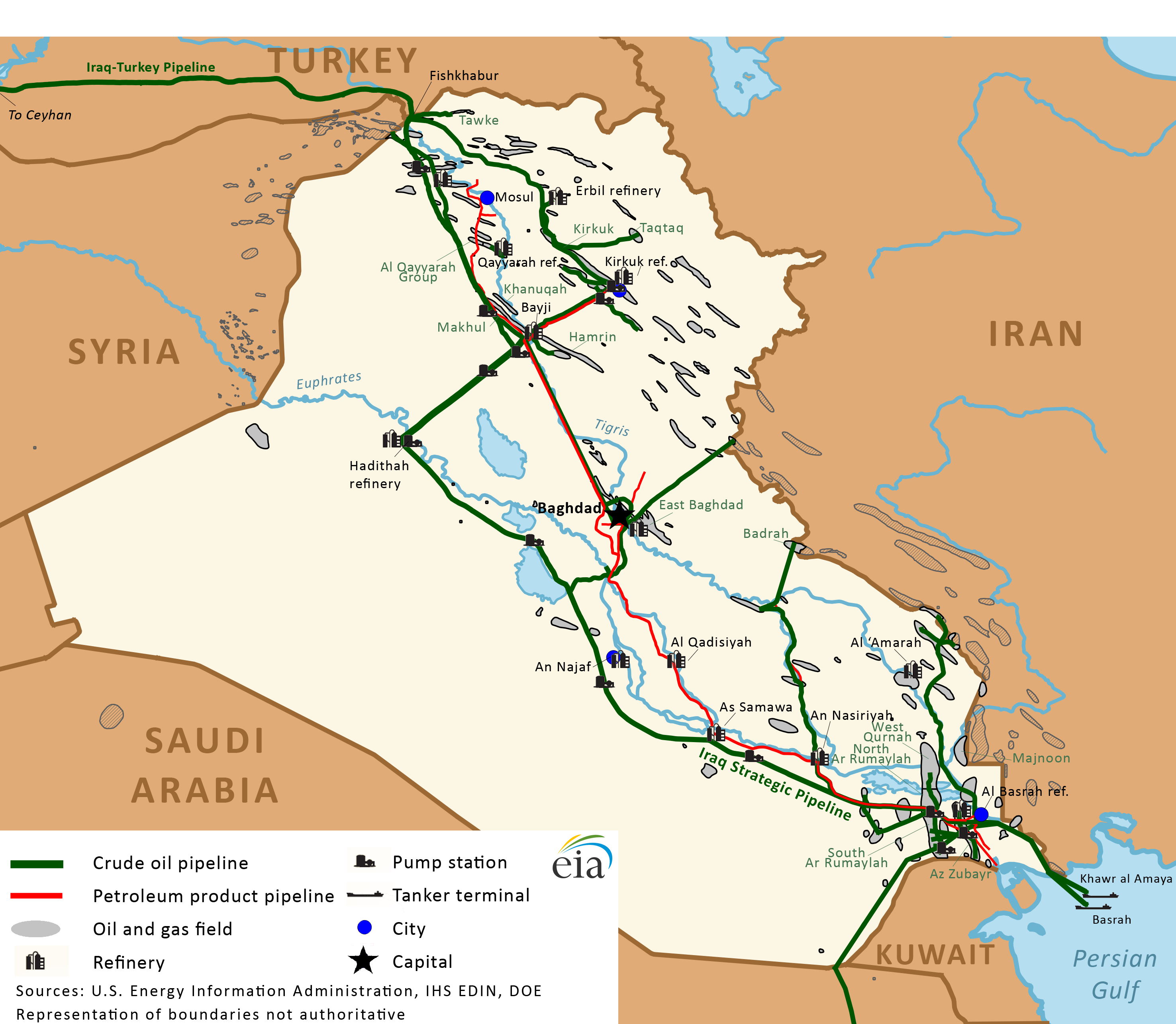 A Map Of Iraq