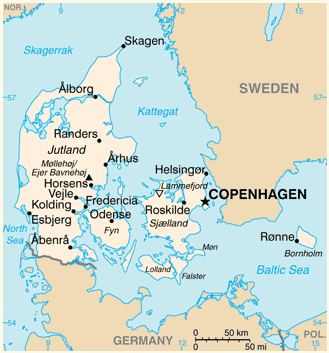 Map of Danish Straits