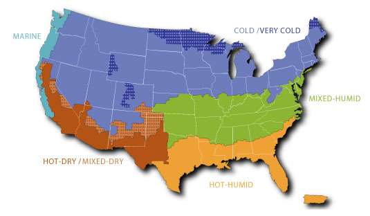 Building America Climate Regions — RECS 2009