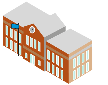 vector image of school