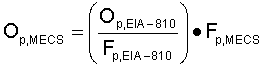 Formula for estimated MECS value