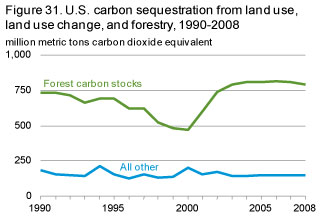 carbon sequestration from land use, land use change, and forests
