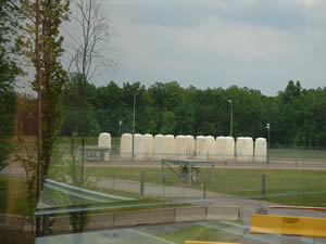 Image of containers which hold years and years of waste.