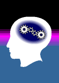 Image of gears inside profile of a head.