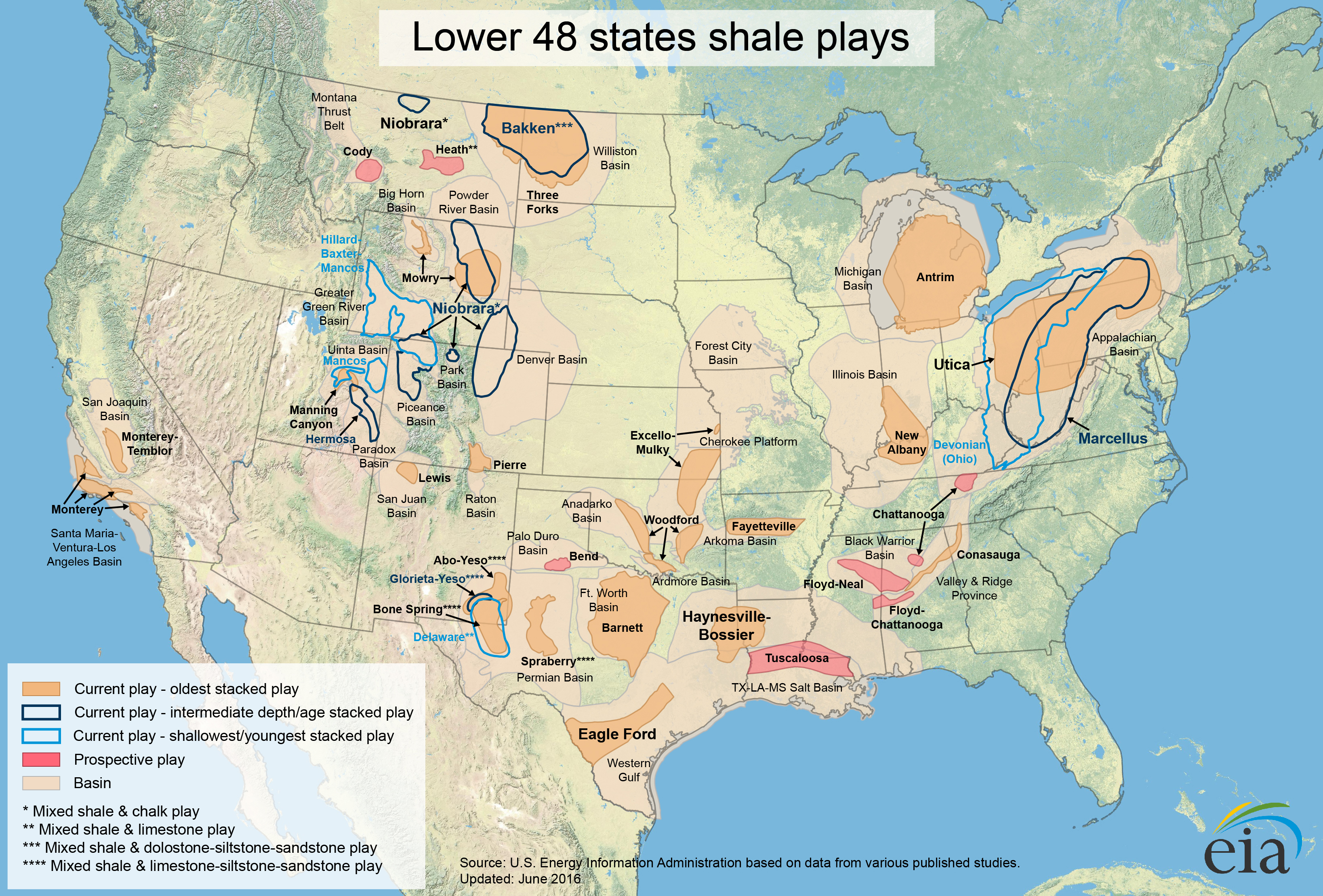 Interactive map of tight oil and shale gas plays in the contiguous