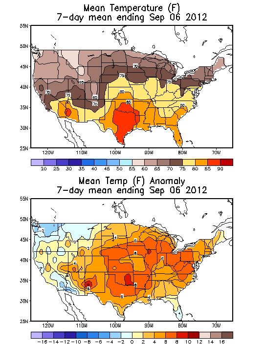 Mean Temperature (F) 7-Day Mean ending Sep 06, 2012