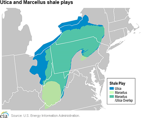 Utica and Marcellus shale plays