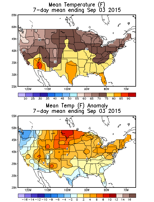 Mean Temperature (F) 7-Day Mean ending Sep 03, 2015