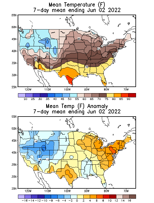 Mean Temperature (F) 7-Day Mean ending Jun 02, 2022