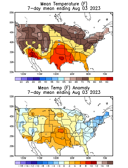 Mean Temperature (F) 7-Day Mean ending Aug 03, 2023