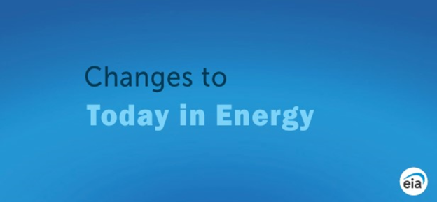 We are excited to announce changes to Today in Energy (TIE).