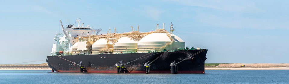 This is a picture of an LNG barge