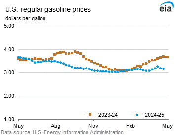 Gasoline price graphs