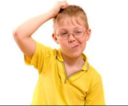 image puzzled boy, stock photo copyrighted