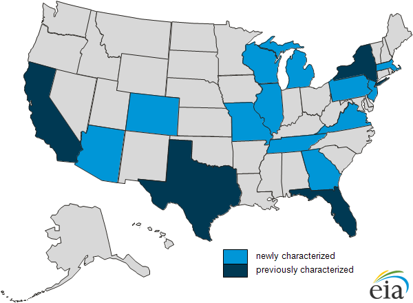 map of residential energy survey, as described in the article text