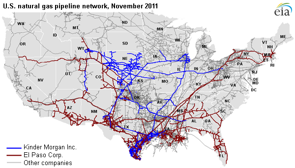 pipeline map of us Proposed Kmi And El Paso Merger Would Create Largest U S Natural pipeline map of us