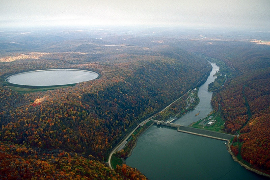 image of Pumped hydroelectric reservoirs in Pennsylvania, as described in the article text