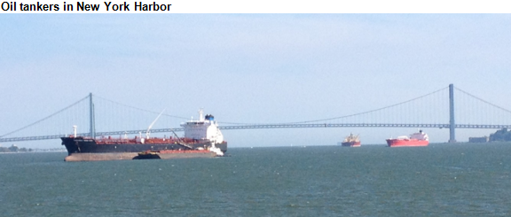 Photograph of oil tankers, as explained in the article text