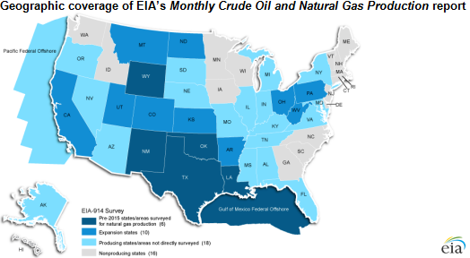 map of EIA-914 survey results, as explained in the article text