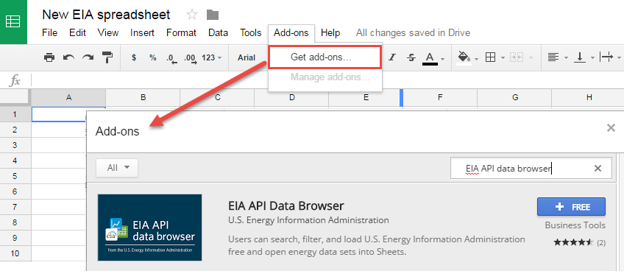 image of Google sheets add-on, as explained in the article text