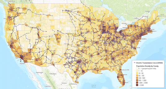 Eia Adds Population Density Layers To U S Energy Mapping System