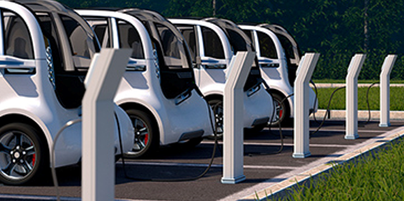 photo of electric vehicle fueling stations, as explained in the article text
