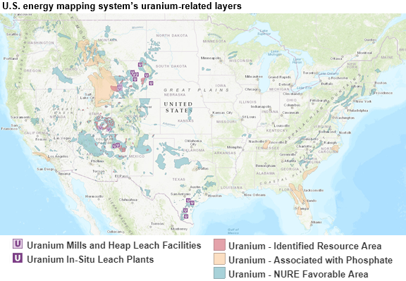 U.S. energy mapping system's energy-related layers
