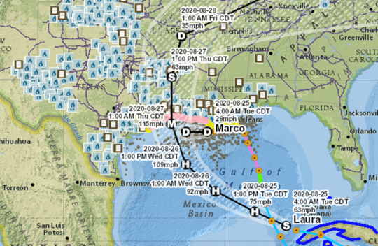 Energy Disruptions map